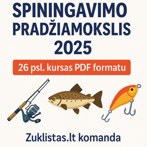 zvejybos kursai, spinigavimo pamokos